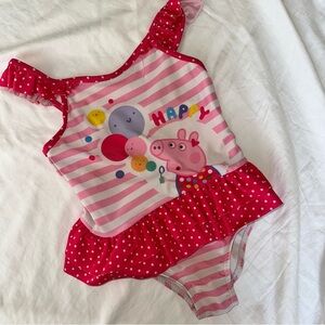 Little girls 4T Peppa Pig one piece swimsuit 
Very cute in good condition